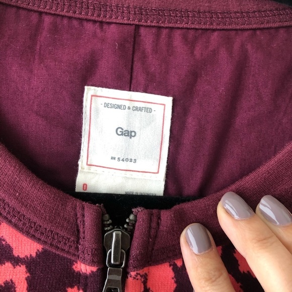 GAP Pink/Burgundy Ikat Printed Jacket - Picture 2 of 5